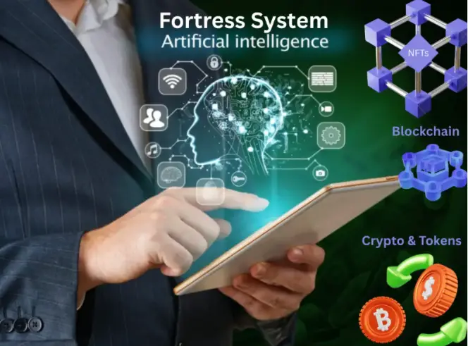 Diagram showing Fortress System™ : Scam-Resistant Crypto & Blockchain Security Framework (2026)