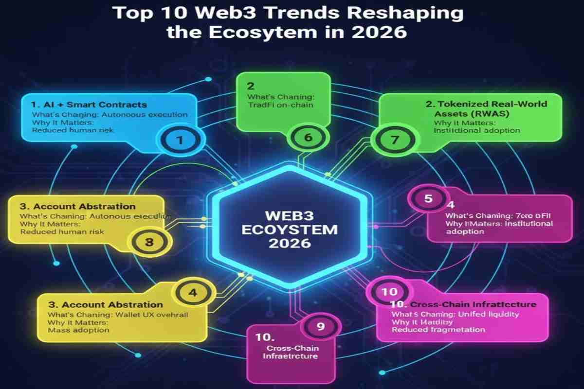 This infographic of Web3 Trends 2026: Top 10 Shifts