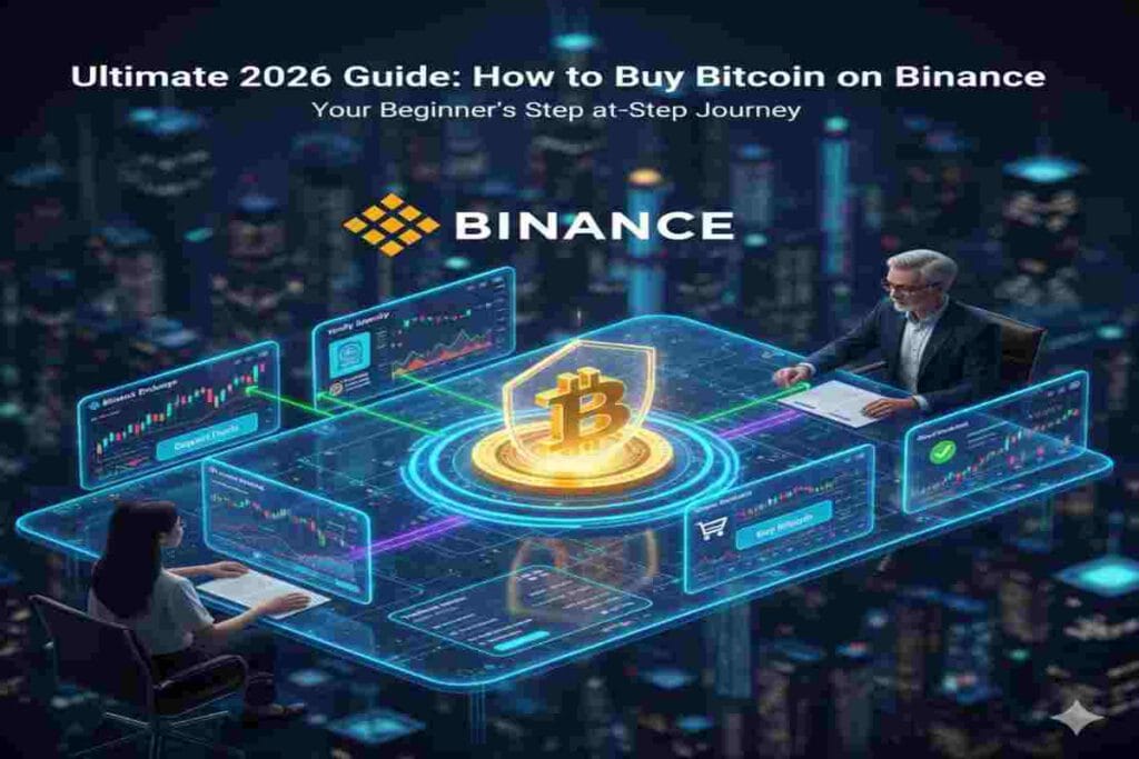 The Image showing how to Buy Bitcoin on Binance Your Beginner's Step at-Step Journey in Web3 ecosystem 2026