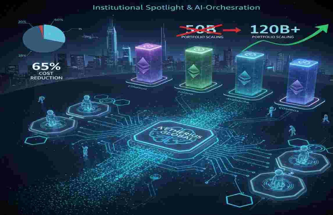The infographic of Institutional Spotlight: Aetherius Global & AI-Orchestration in 2026