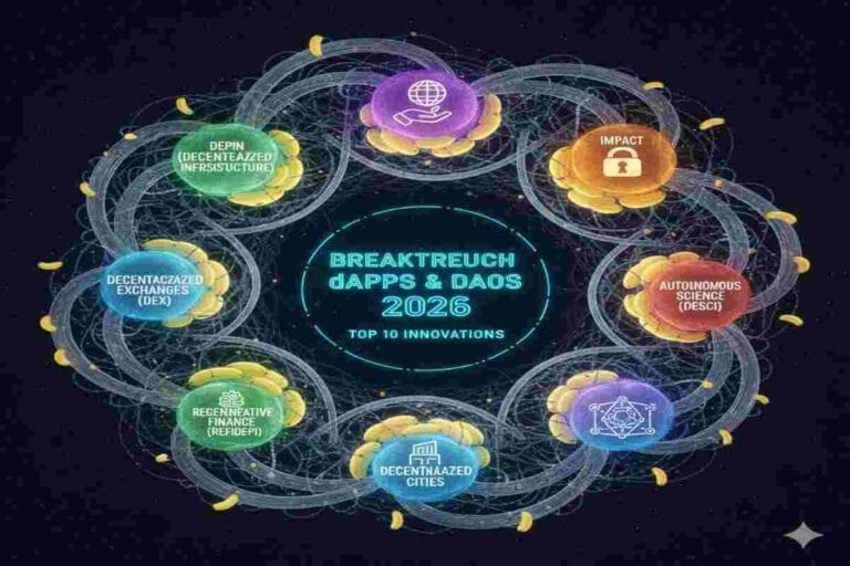 Infographic of Blockchain for dApps and DAOs 2026