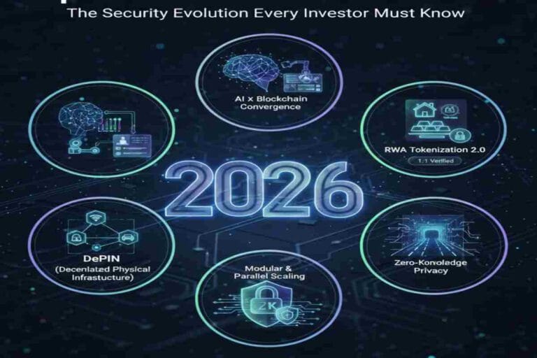 This infographic of Block-chain types Top Blockchain Trends 2026: Blockchain & Web3 Explained