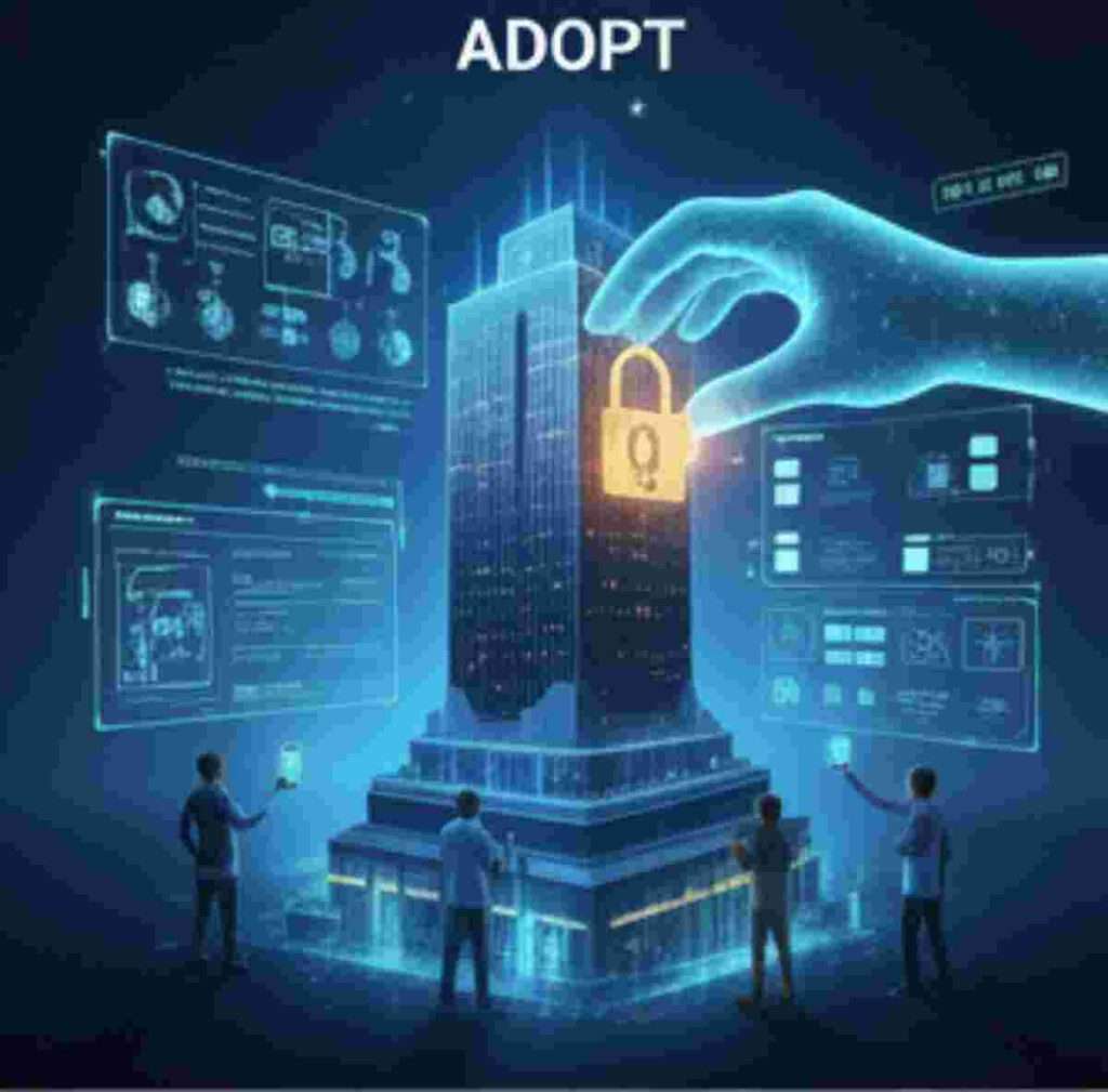 Infographic of the 2026 Web3 Ecosystem showing Pillar 4. ADOPT — Real-World Use & Institutional Integration in 2026