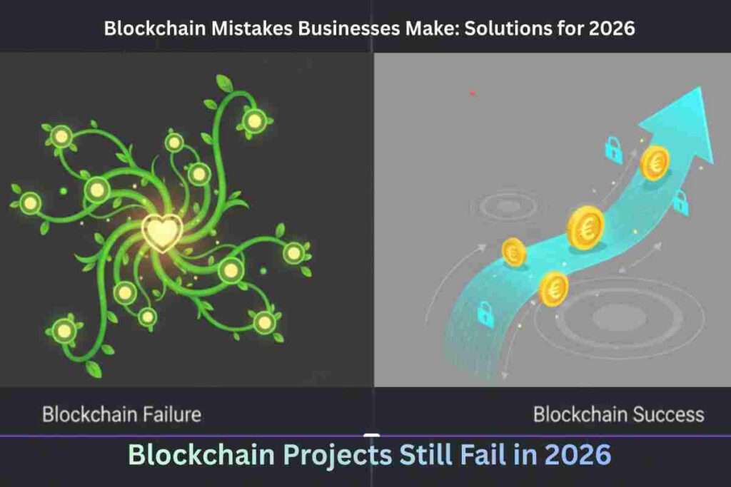 This Infographic shows Top Blockchain Mistakes Businesses Make: Solutions for 2026