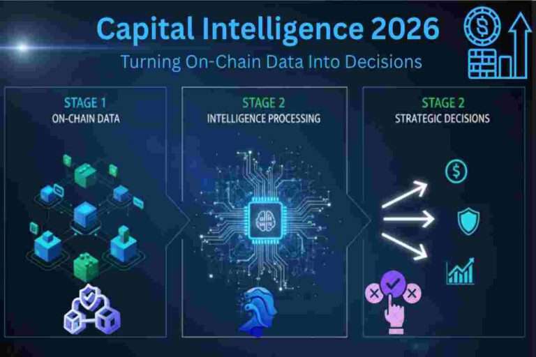 Infographic of Web3 Capital Intelligence 2026 How Turning On-Chain Data Into Decisions