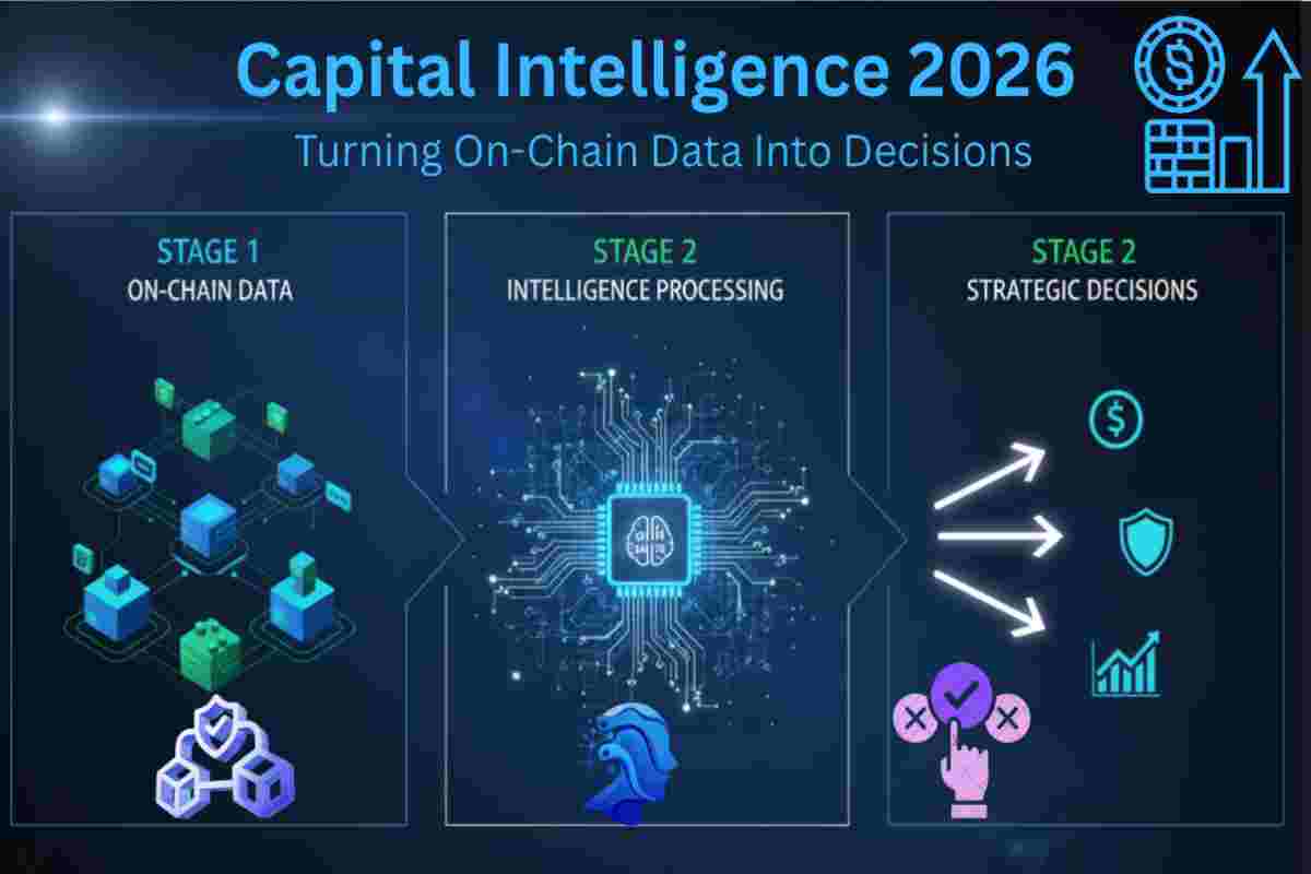 Infographic of Web3 Capital Intelligence 2026 How Turning On-Chain Data Into Decisions