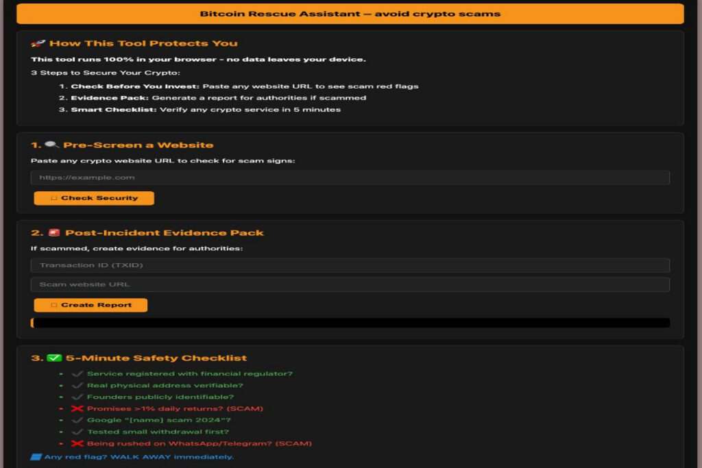 This Beautiful image shows our Fortress System for Crypto Scam Checker 2026: How to Detect Fake Crypto Websites and Avoid Scams
