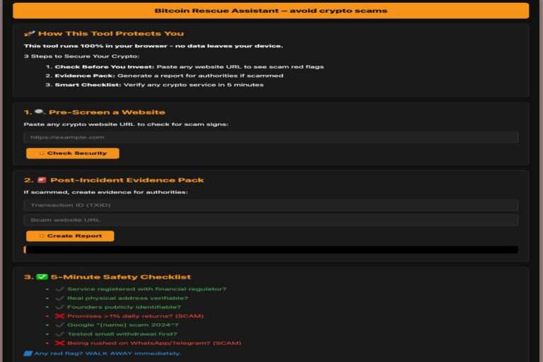 This Beautiful image shows our Fortress System for Crypto Scam Checker 2026: How to Detect Fake Crypto Websites and Avoid Scams