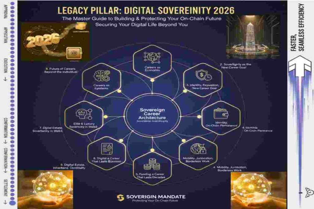 This Infographic of Legacy & Sovereignty in digital legacy protection (2026) The Sovereign Mandate