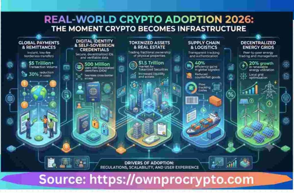 Infographic Image of Real-World Crypto Adoption 2026