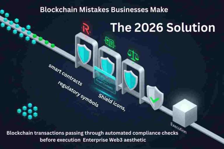 This Image shows Solutions for Top Blockchain Mistakes Businesses Make in 2026