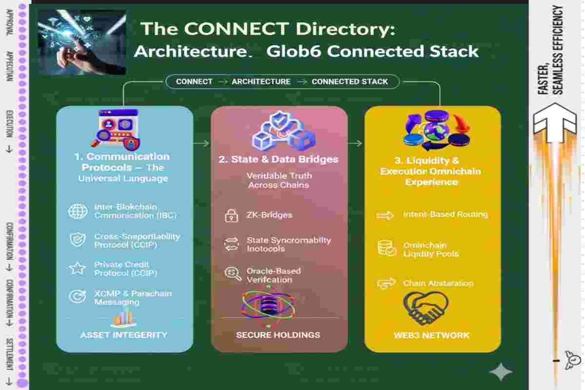 This infographic of The CONNECT Directory the Architecture of the Connected Stack in 2026