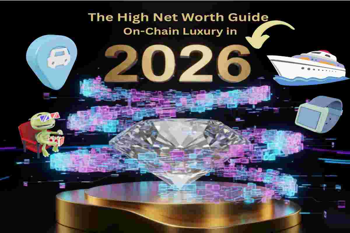 The Infographic Image of High-Net-Worth Crypto Luxury Guide to On-Chain Luxury in 2026