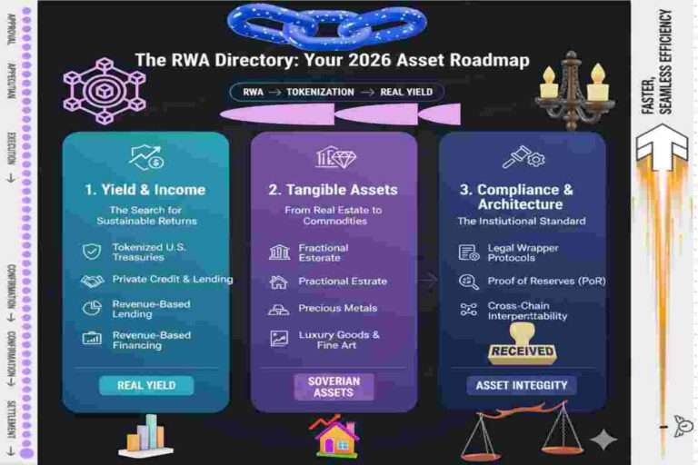 This infographic of The RWA Directory: Your 2026 Asset Roadmap