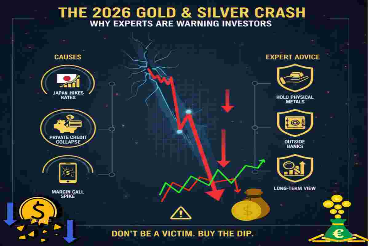 This infographic of 2026 Gold & Silver Crash Experts Are Warning Investors to Protect Physical Metals