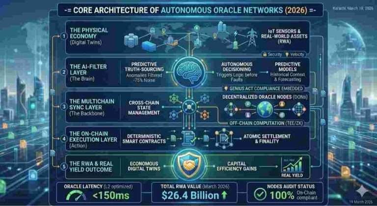 Infographic of Core Architecture of Autonomous Oracle Networks 2026