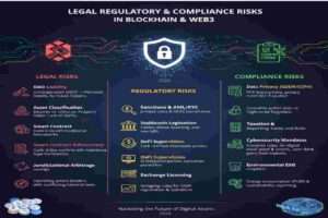 Infographic of Legal Regulatory & Compliance Risk in Blockchain & Web3 in 2026