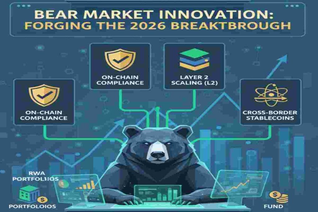 Infographic of Crypto Trends 2026 shows How Bear Market Innovation Is Forging the Next Big Breakthrough