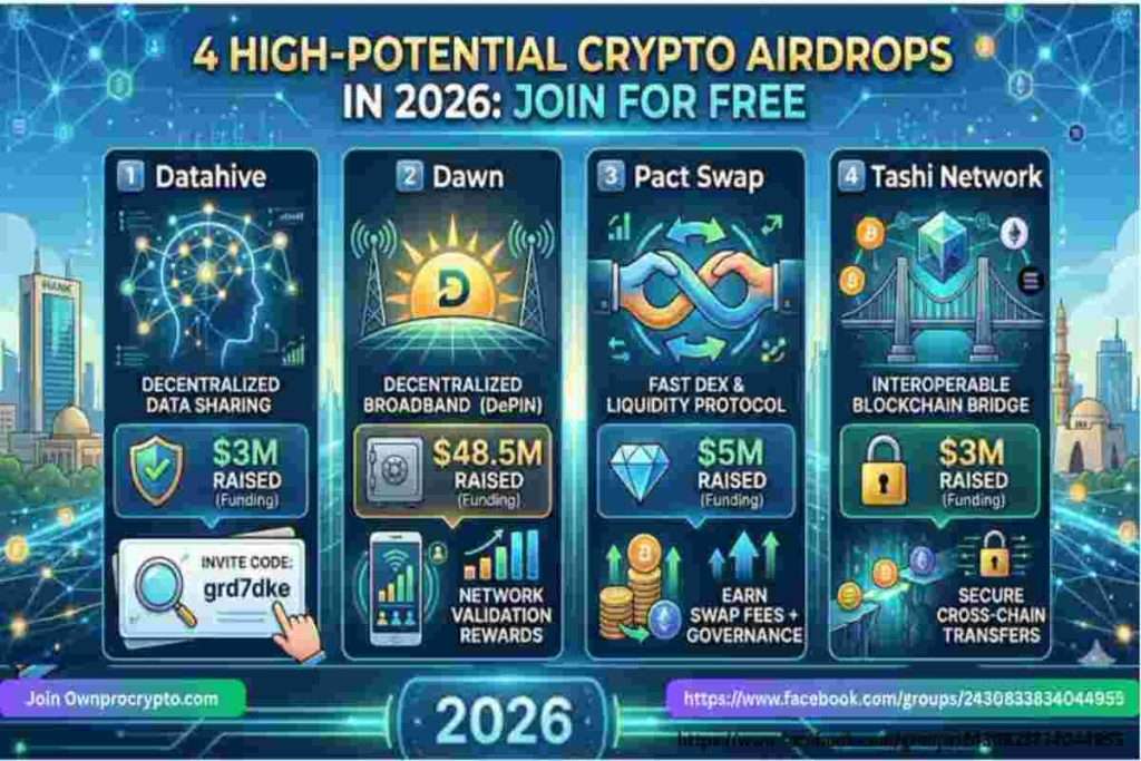 Infographic of Crypto Airdrops in 2026: