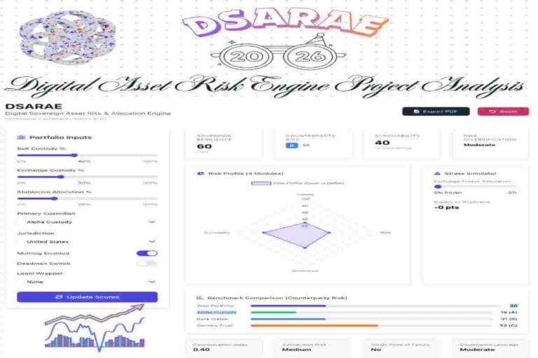 Infographic of DSARAE Crypto Asset Risk Analysis Tool Exploring The Digital Asset Risk Engine Project Analysis 2026
