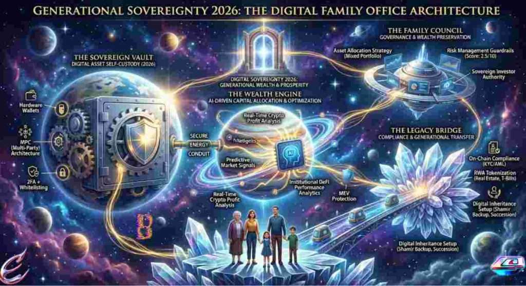 Infographic of Generational Sovereignty 2026. Explained Digital Family Office & Wealth Preservation Strategy