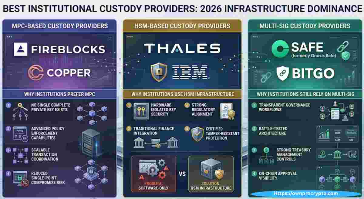 Infographic of Best Institutional Custody Providers in 2026