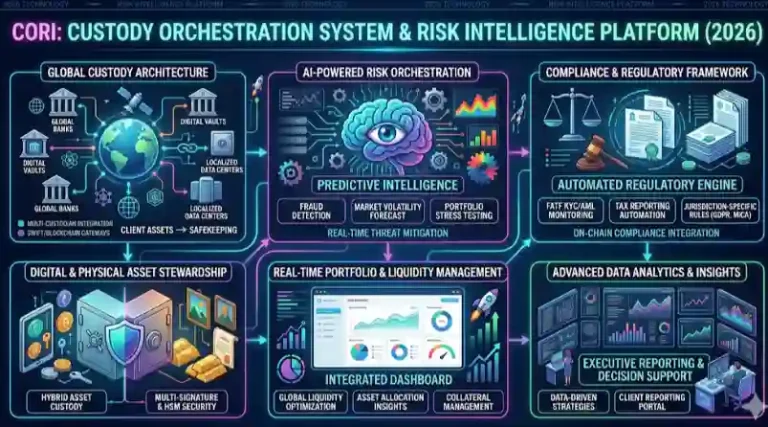 infographic of CORI Custody Orchestration System, explained 2026 Risk Intelligence Platform