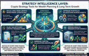 Infographic of Best Crypto Strategy Guide in 2026 a part of Strategy Intelligence Layer for Wealth Planning & Long-Term Growth