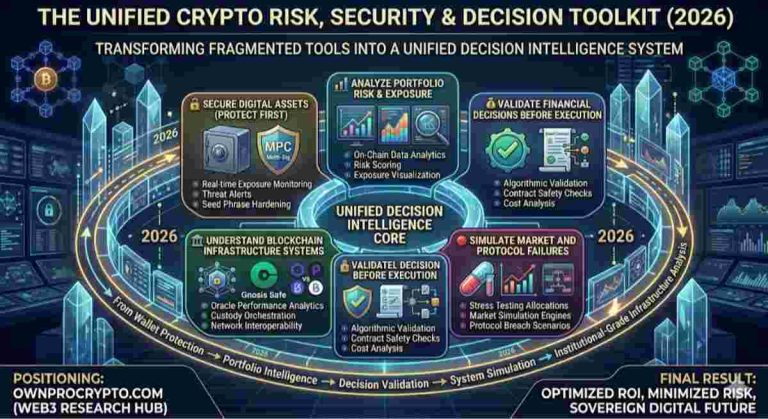 Infographic of Web3 Decision Lab: Advanced Crypto Risk & Decision Intelligence Platform
