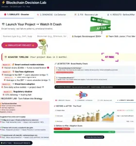 Infographic of Why Web3 Projects Fail & How to Fix Them in 2026, Explained Startup Failure Blockchain Decision Lab with Before After Proof