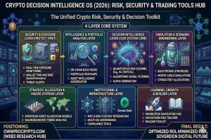 infographic of Crypto Decision Intelligence Tool OS (2026)