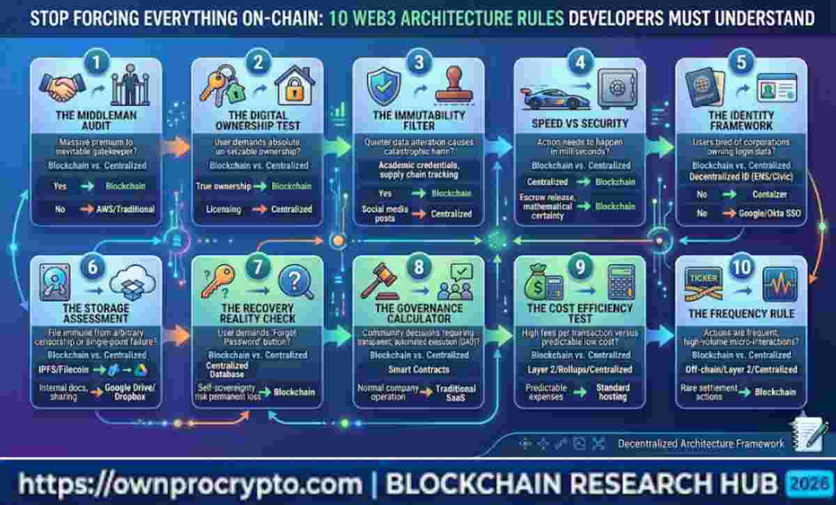 Infographic of 10 Web3 Architecture Rules in 2026