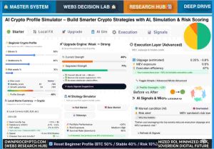 Infographic of AI Crypto Profile Simulator Guide to Build Smarter Crypto Strategies with AI, Simulation & Risk Scoring in 2026