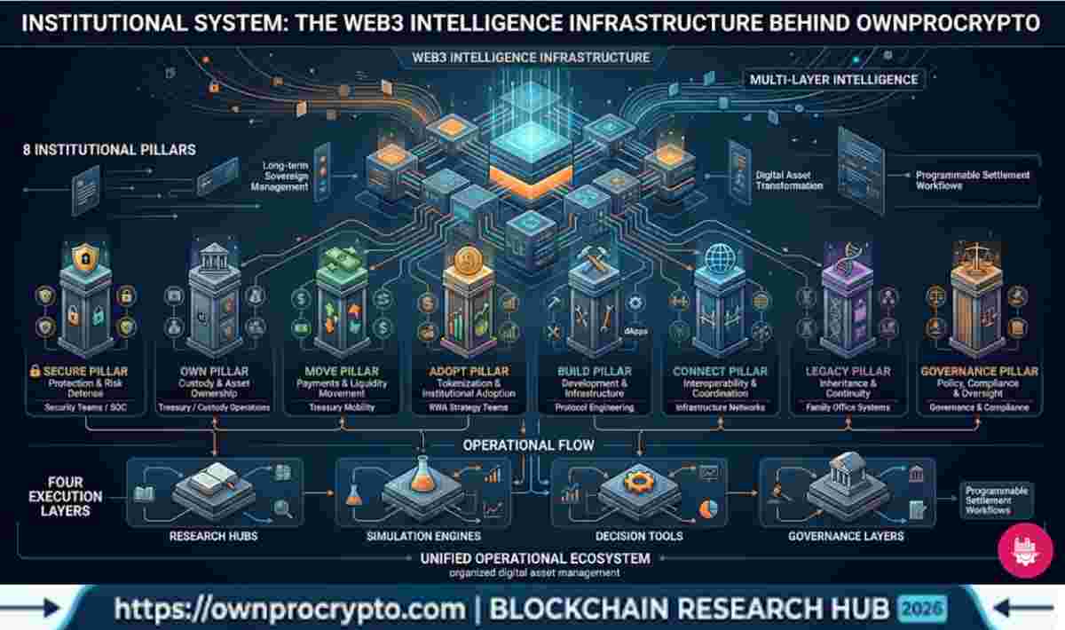 Infographic of About Institutional System of OCP https://Ownprocrypto.com