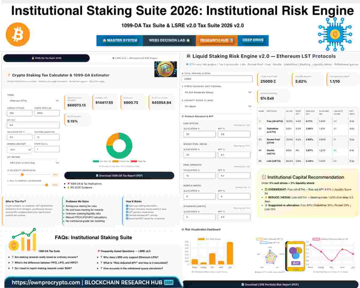 Infographic of Crypto Institutional Staking Suite 2026
