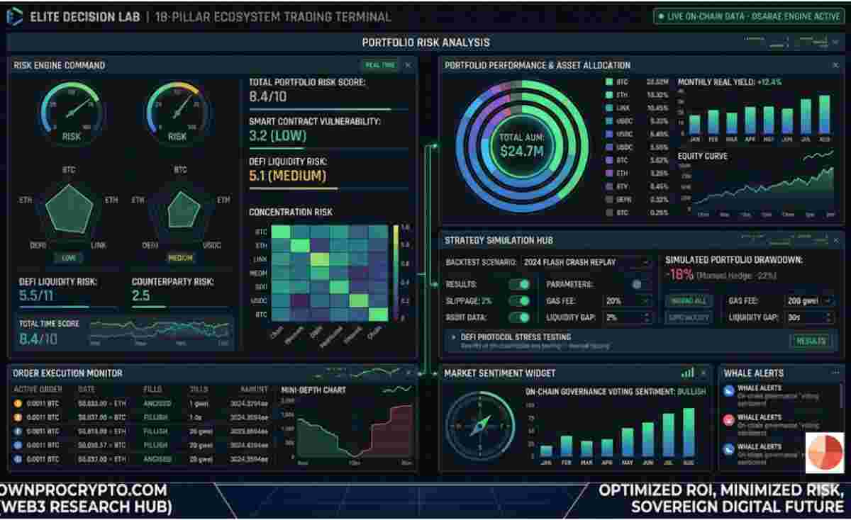 Infographic of ELITE DECISION LAB 18 PILLAR ECOSYSTEM TRADING TERMINAL