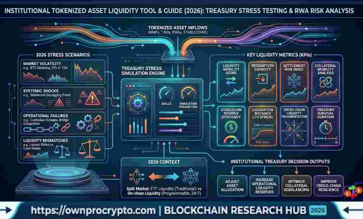 Infographic of Institutional Tokenized Asset Liquidity Tool & Guide (2026)
