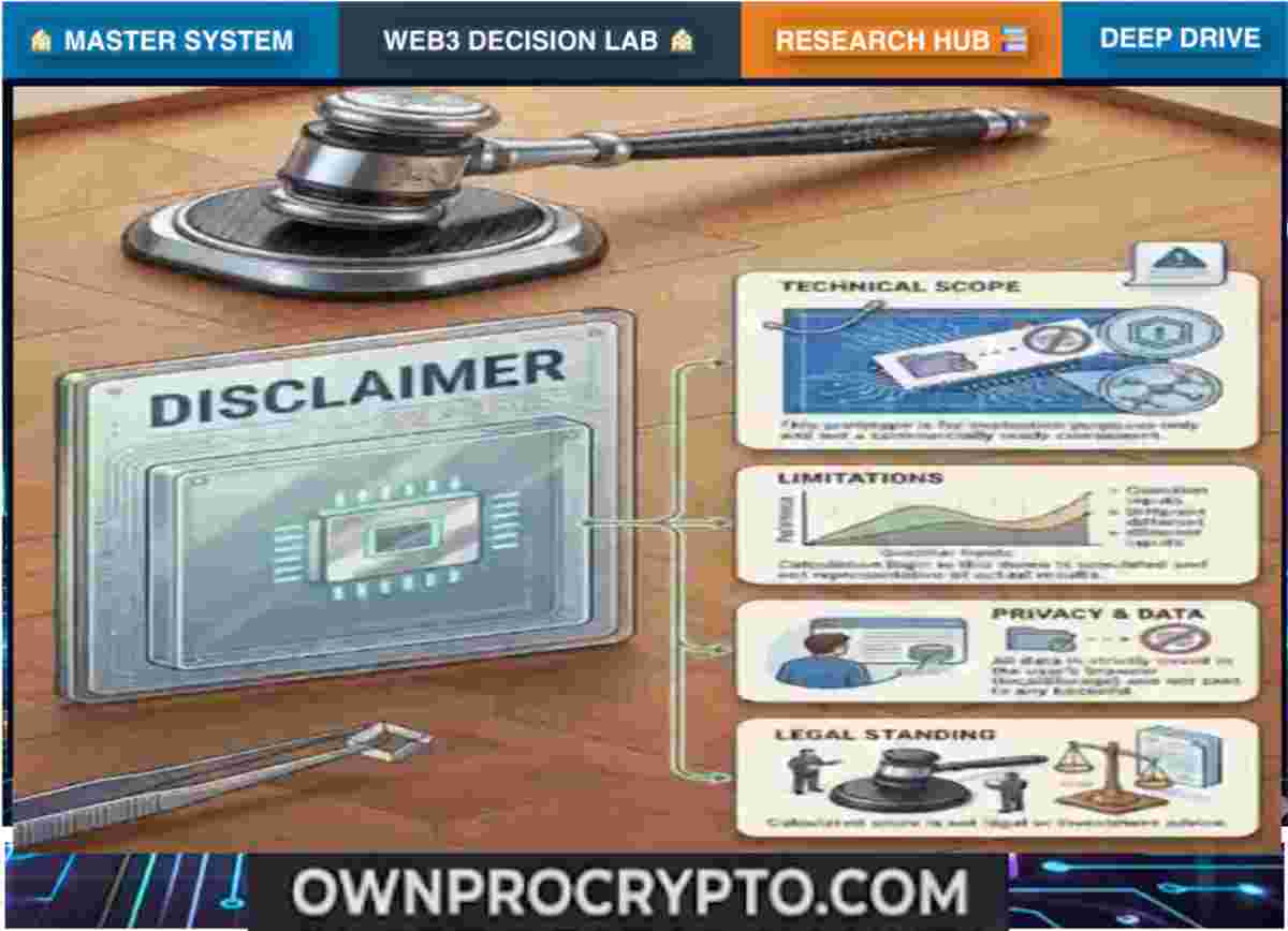 infographic of Disclaimer: ownprocrypto 2026