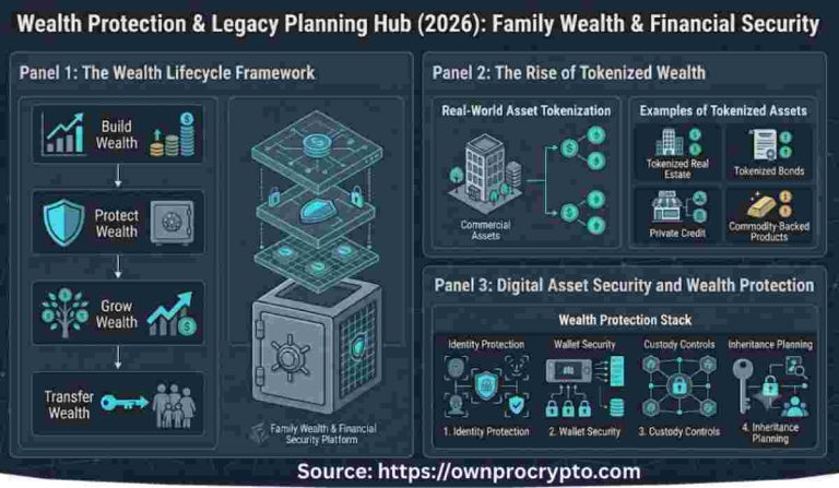 Infographic of Wealth Protection & Legacy Planning Hub (2026): explained Family Wealth & Financial Security