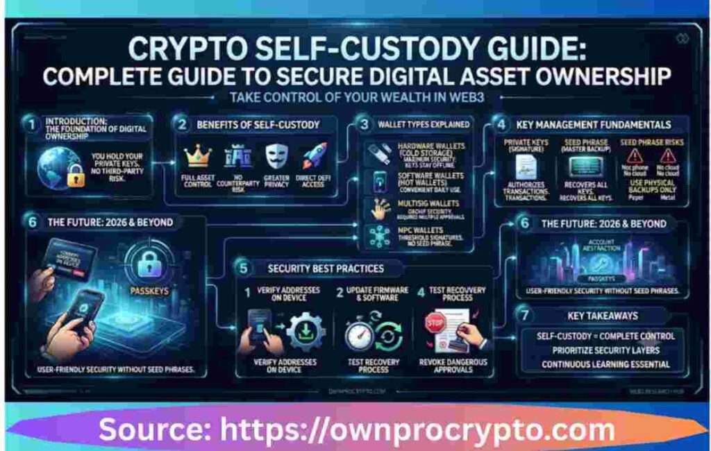 Infographic of Crypto Self-Custody Score Complete Guide to Secure Digital Asset Ownership (2026)