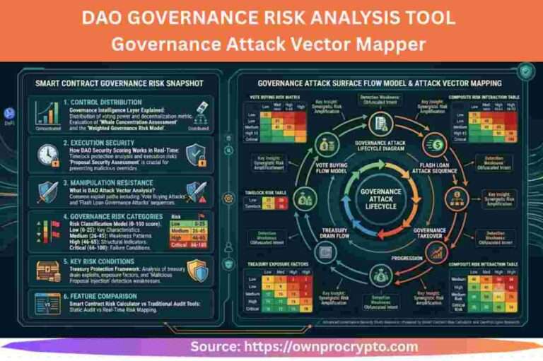 Infographic image of DAO Governance Risk Analysis Tool: Governance Attack Vector Mapper 2026