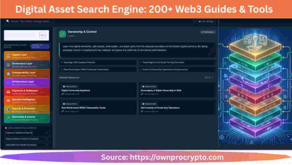 Infographic Image of Digital Asset Search Engine of 300+ Web3 Guides & Tools