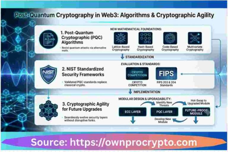 Infographic Image of Post-Quantum Cryptography in Web3- Algorithms & Cryptographic Agility (2026)