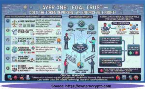 Infographic of Layer One: Legal Trust — Does the Token Represent an Enforceable Right? (2026 updated)