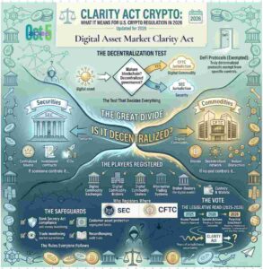 Infographic of CLARITY ACT CRYPTO 2026
