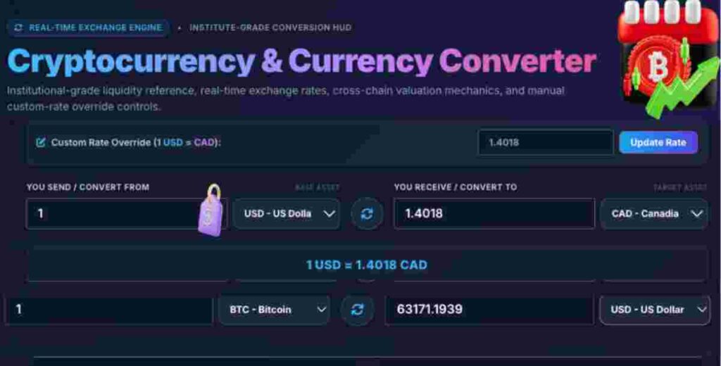 Infographic of Cryptocurrency & Currency Converter for Crypto to Fiat, Fiat to Crypto & Forex Pairs