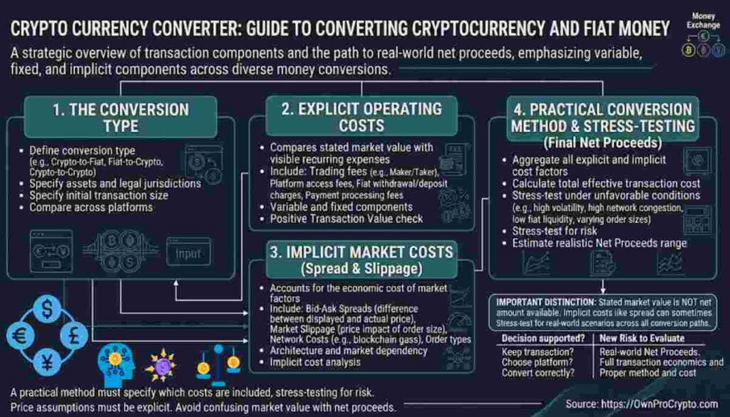 Infographic of Crypto Currency Converter Guide to Converting Cryptocurrency and Fiat Money