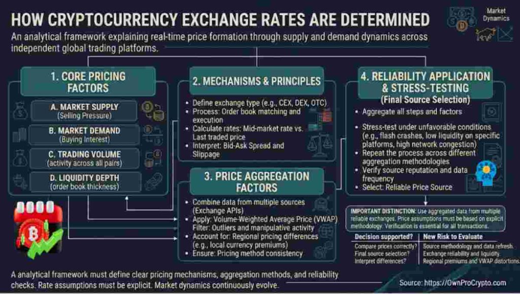 Infographic explained How Cryptocurrency Exchange Rates Are Determined